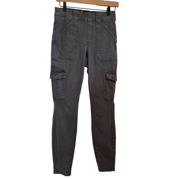 Spanx Gray Twill Ankle Skinny Cargo Pants size M - Picture 1 of 12